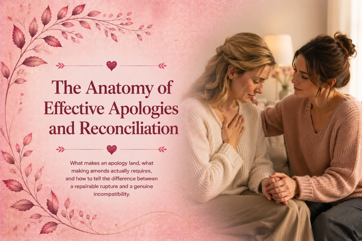 The Anatomy of Effective Apologies and Reconciliation